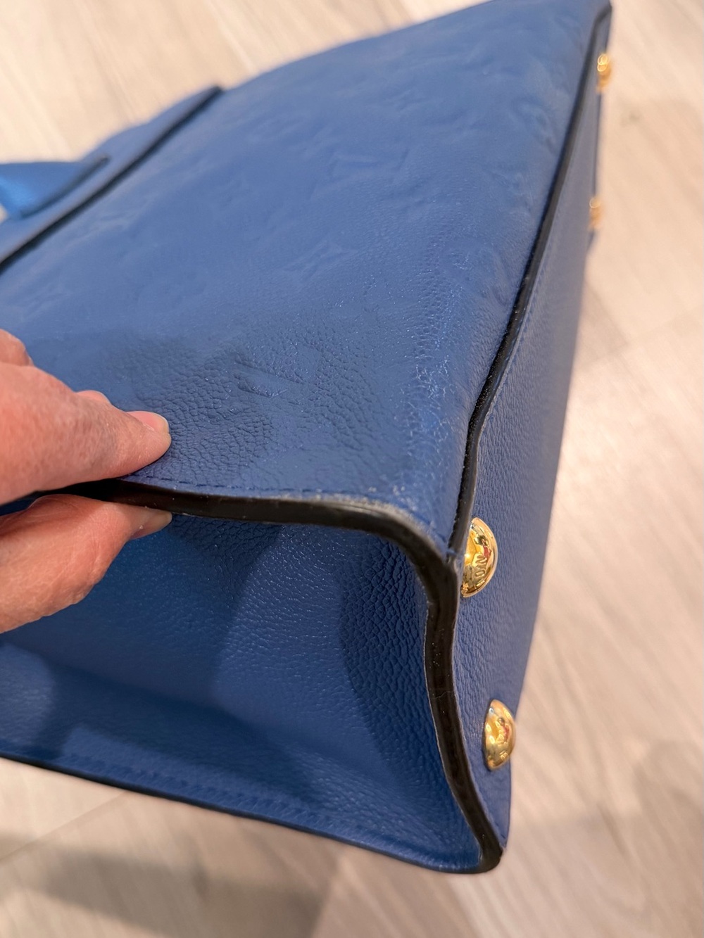 Louis Vuitton Pont Neuf Handbag Monogram Empreinte Leather MM satche Blue - Picture 5 of 13